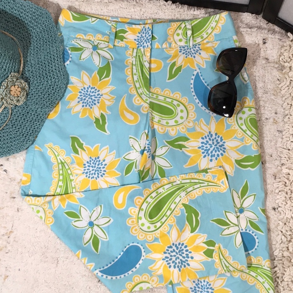 Lilly Pulitzer Via Blue Croissant capris